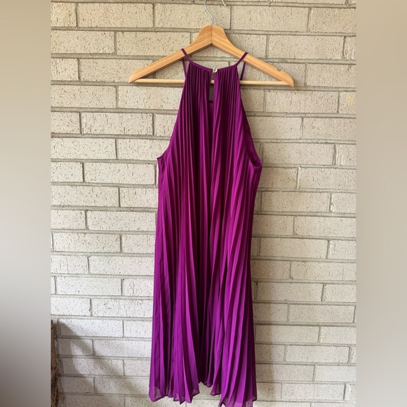 Ted Baker Emelay Magenta Pleated Dress – Size 6, Cocktail Party Halter Style - Picture 7 of 7